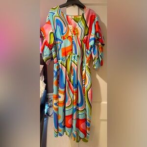 NWT Colorful Abstract Women's Dress